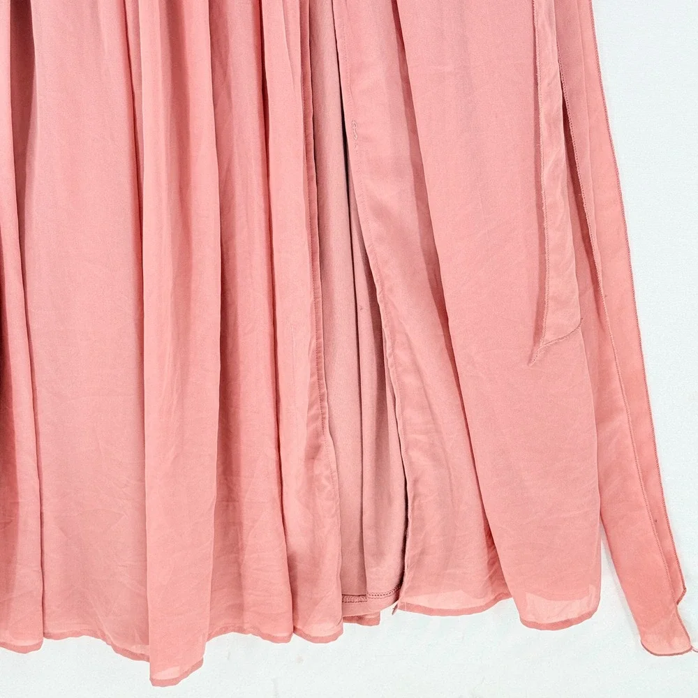 Baltic Born Maxi Dress Womens Small Pink Flutter Sleeve Boho Romantic Soft NEW